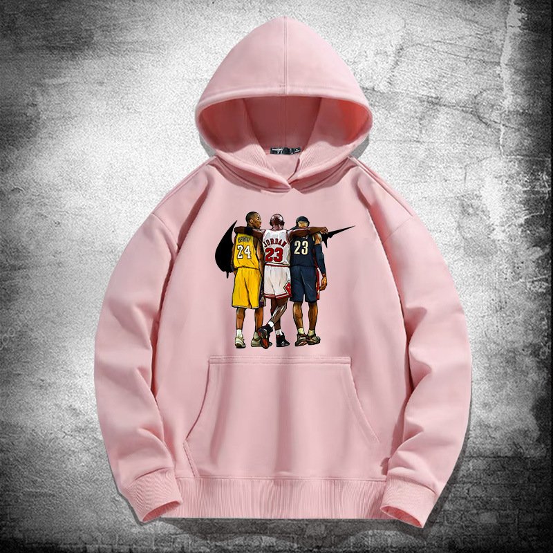 画像4: NBA Basket Legend Players Triple 3 "Jordan,Kobe,LeBron" Print Unisex Hoodie Hoody Sweat 8 colors ユニセックス 男女兼用 NBA バスケット レジェンド　トリプル３　ジョーダン、コービー、レブロン スウェット　フーディ　パーカー　8色 (4)