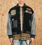 画像3: Casino-Embroidered Varsity Jacket Baseball-Style BASEBALL JACKET baseball uniform jacket blouson  ユニセックス 男女兼用 カジノ刺繍 スタジアムジャンパー スタジャンジャケット ブルゾン (3)