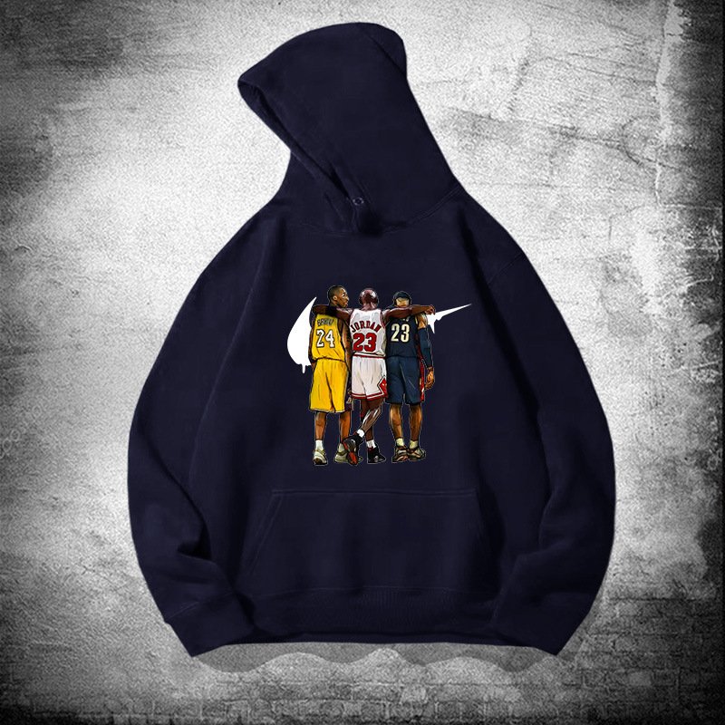 画像10: NBA Basket Legend Players Triple 3 "Jordan,Kobe,LeBron" Print Unisex Hoodie Hoody Sweat 8 colors ユニセックス 男女兼用 NBA バスケット レジェンド　トリプル３　ジョーダン、コービー、レブロン スウェット　フーディ　パーカー　8色 (10)