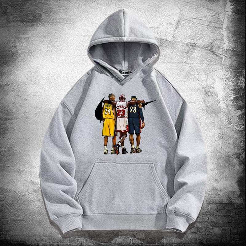 画像7: NBA Basket Legend Players Triple 3 "Jordan,Kobe,LeBron" Print Unisex Hoodie Hoody Sweat 8 colors ユニセックス 男女兼用 NBA バスケット レジェンド　トリプル３　ジョーダン、コービー、レブロン スウェット　フーディ　パーカー　8色 (7)