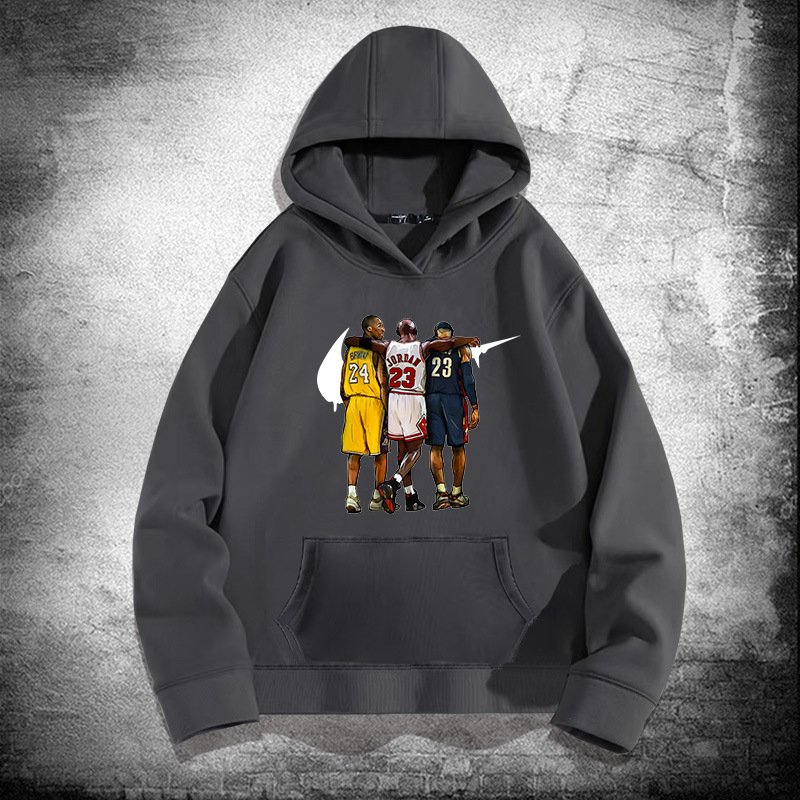 画像9: NBA Basket Legend Players Triple 3 "Jordan,Kobe,LeBron" Print Unisex Hoodie Hoody Sweat 8 colors ユニセックス 男女兼用 NBA バスケット レジェンド　トリプル３　ジョーダン、コービー、レブロン スウェット　フーディ　パーカー　8色 (9)