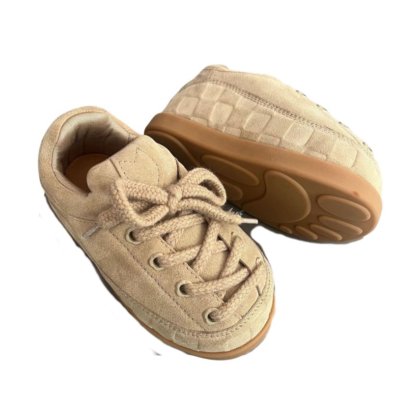 画像6: Unisex Platform Puff-Quilted Lace-Up Sneakers round-toe  sneakers　ユニセックス男女兼用厚底レザーラウンドトゥパフ厚底レースアップスニーカーシューズ (6)