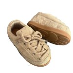 画像4: Unisex Platform Puff-Quilted Lace-Up Sneakers round-toe  sneakers　ユニセックス男女兼用厚底レザーラウンドトゥパフ厚底レースアップスニーカーシューズ (4)
