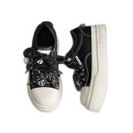 画像4: Unisex Almond-toed round-toe platform lace-up sneakers　ユニセックス男女兼用アーモンドトゥラウンドトゥ厚底レースアップスニーカーシューズ (4)