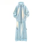 画像4: Unisex Basic Line Hoodie & Pants Set Jacket and Pants Set　フーディ＆パンツベーシックライン付きセットアップ上下  (4)