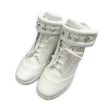 画像2: Leather high-top sneaker boots with five-star studsshoes ユニセックス 男女兼用レザー5スタースタッズハイカットレースアップスニーカー shoes ユニセックス 男女兼用ペイズリーバンダナ柄ポイントレザー レースアップスニーカー (2)