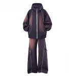 画像3: Unisex Basic Line Hoodie & Pants Set Jacket and Pants Set　フーディ＆パンツベーシックライン付きセットアップ上下  (3)
