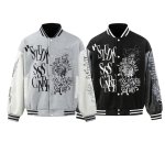 画像3: STUDIOONE American Retro Embroidered Baseball Jacket baseball uniform jacket blouson  ユニセックス 男女兼用アメリカンレトロ 刺繍レザースリーブ スタジアムジャンパー スタジャンジャケット ブルゾン (3)