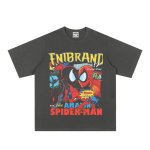 画像6: Vintage Spider-Man Print Short Sleeve T-Shirt  ユニセックス 男女兼用スパイダーマン ヴィンテージ風 古着風 プリント 半袖 Tシャツ (6)