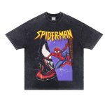画像3: Vintage Spider-Man Print Short Sleeve T-Shirt  ユニセックス 男女兼用スパイダーマン ヴィンテージ風 古着風 プリント 半袖 Tシャツ (3)