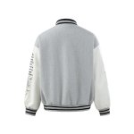 画像4: STUDIOONE American Retro Embroidered Baseball Jacket baseball uniform jacket blouson  ユニセックス 男女兼用アメリカンレトロ 刺繍レザースリーブ スタジアムジャンパー スタジャンジャケット ブルゾン (4)