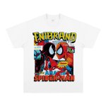 画像4: Vintage Spider-Man Print Short Sleeve T-Shirt  ユニセックス 男女兼用スパイダーマン ヴィンテージ風 古着風 プリント 半袖 Tシャツ (4)