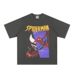 画像1: Vintage Spider-Man Print Short Sleeve T-Shirt  ユニセックス 男女兼用スパイダーマン ヴィンテージ風 古着風 プリント 半袖 Tシャツ (1)