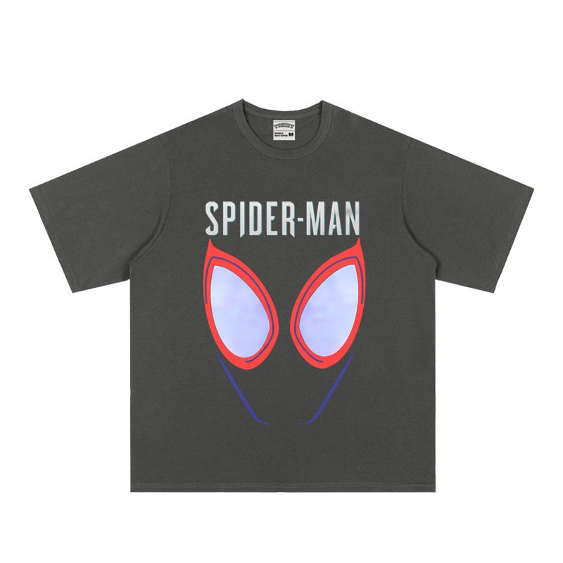画像10: Vintage Spider-Man Print Short Sleeve T-Shirt  ユニセックス 男女兼用スパイダーマン ヴィンテージ風 古着風 プリント 半袖 Tシャツ (10)