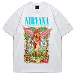 画像1: Unisex Nirvana In Utero rock band  print  T-Shirt    ニルヴァーナイン・ユーテロ  ロックバンドプリント ヴィンテージ風 古着風 半袖ラウンドネック Tシャツ ユニセックス 男女兼用 バンドT (1)