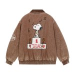 画像3: Snoopy & Music Patchwork Embroidery  jacket blouson  ユニセックス 男女兼用スヌーピー＆ミュージックパッチワーク刺繍ジャケットジャンパー  ブルゾン (3)