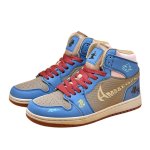 画像1: Two-tone high-top lace-up sneakers with logo Swoosh shoes ユニセックス 男女兼用バイカラーハイカットロゴスウォッシュレースアップスニーカー  (1)
