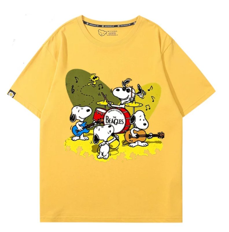 画像6: The rock band Beagle Snoopy T-Shirts Men Women's Cotton T　 ユニセックス 男女兼用 バンドスヌーピービーグルプリント Tシャツ (6)