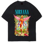 画像2: Unisex Nirvana In Utero rock band  print  T-Shirt    ニルヴァーナイン・ユーテロ  ロックバンドプリント ヴィンテージ風 古着風 半袖ラウンドネック Tシャツ ユニセックス 男女兼用 バンドT (2)