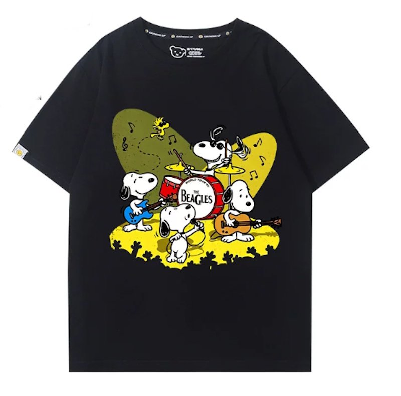 画像3: The rock band Beagle Snoopy T-Shirts Men Women's Cotton T　 ユニセックス 男女兼用 バンドスヌーピービーグルプリント Tシャツ (3)