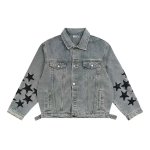 画像2: Star-print denim Jacket blouson  ユニセックス男女兼用 スタープリントGジャンジャケットブルゾン (2)