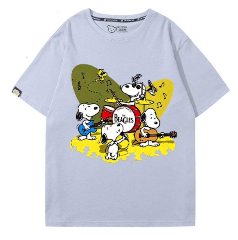 画像5: The rock band Beagle Snoopy T-Shirts Men Women's Cotton T　 ユニセックス 男女兼用 バンドスヌーピービーグルプリント Tシャツ (5)