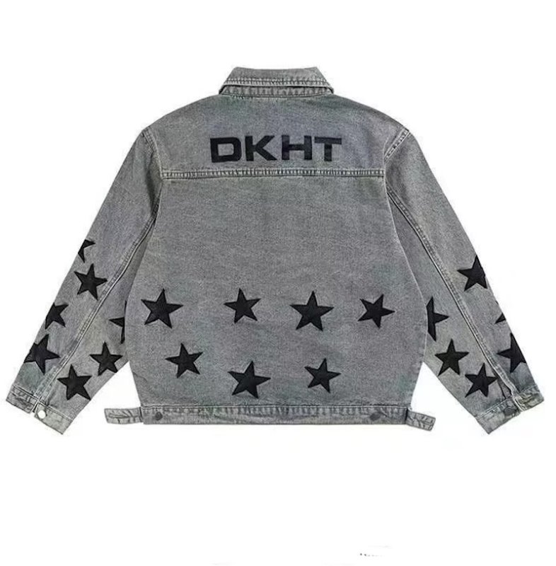 画像3: Star-print denim Jacket blouson  ユニセックス男女兼用 スタープリントGジャンジャケットブルゾン (3)