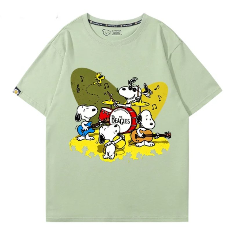 画像7: The rock band Beagle Snoopy T-Shirts Men Women's Cotton T　 ユニセックス 男女兼用 バンドスヌーピービーグルプリント Tシャツ (7)