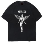 画像4: Unisex Nirvana In Utero rock band  print  T-Shirt    ニルヴァーナイン・ユーテロ  ロックバンドプリント ヴィンテージ風 古着風 半袖ラウンドネック Tシャツ ユニセックス 男女兼用 バンドT (4)