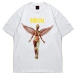 画像3: Unisex Nirvana In Utero rock band  print  T-Shirt    ニルヴァーナイン・ユーテロ  ロックバンドプリント ヴィンテージ風 古着風 半袖ラウンドネック Tシャツ ユニセックス 男女兼用 バンドT (3)