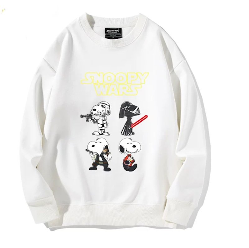 画像4: Snoopy Wars x Star Wars Print Sweatshirt ユニセックス 男女兼用 スヌーピーウォーズ×スターウォーズプリント スウェットトレーナー (4)