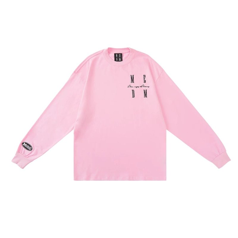 画像7: M.E.D.M MEDM logo basic cotton long sleeve t-shirts MR. ENJOY DA MONEY ミスターエンジョイダマネー ユニセックス 男女兼用 ベーシック ロゴ ロングスリーブ Tシャツ (7)