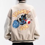 画像2: ASTRO BOY EMBROIDERED STADIUM JACKET uniform jacket blouson  ユニセックス 男女兼用アストロボーイ刺繍スタジアムジャンパー スタジャンジャケット ブルゾン (2)