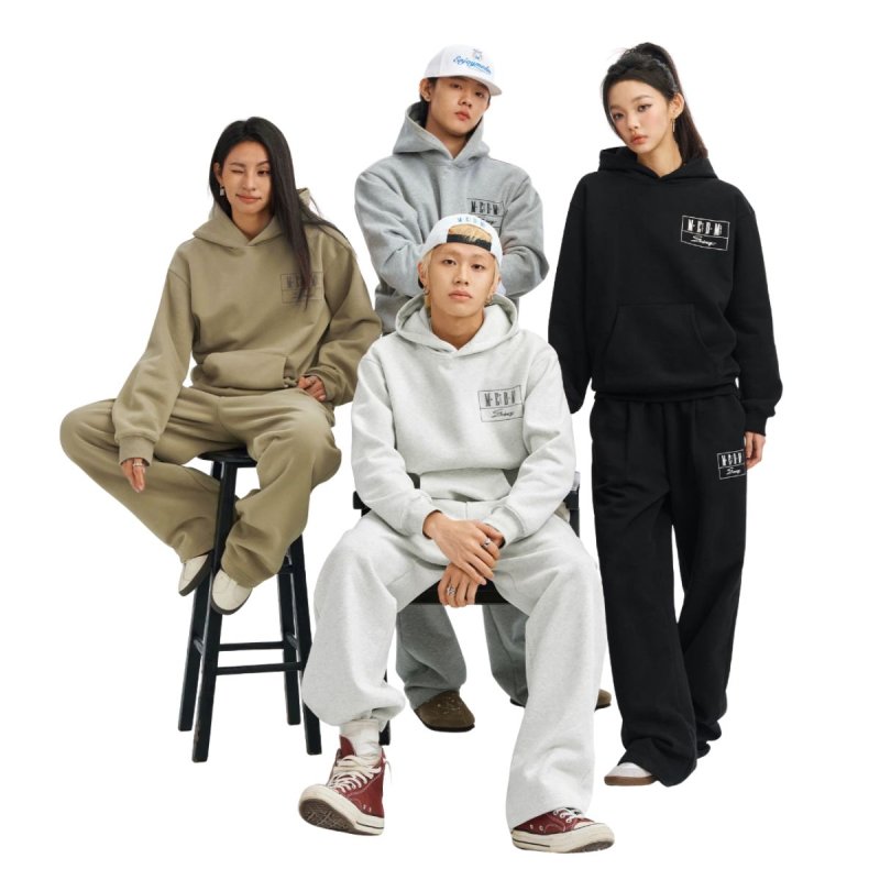 画像1: 26 M.E.D.M MEDM Sweat Hoodie & Pants ユニセックス メンズ 男女兼用 クリーンフィット ルーズ ロゴ スウェット パーカー トレーナー & パンツ セット MR. ENJOY DA MONEY ミスターエンジョイダマネー (1)