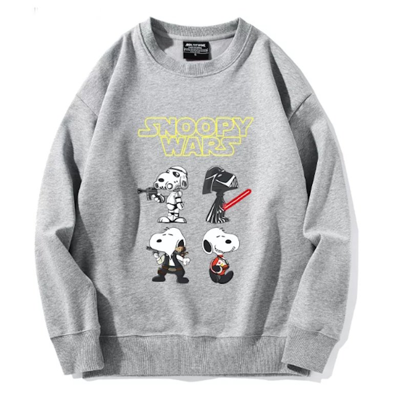 画像2: Snoopy Wars x Star Wars Print Sweatshirt ユニセックス 男女兼用 スヌーピーウォーズ×スターウォーズプリント スウェットトレーナー (2)