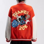 画像3: ASTRO BOY EMBROIDERED STADIUM JACKET uniform jacket blouson  ユニセックス 男女兼用アストロボーイ刺繍スタジアムジャンパー スタジャンジャケット ブルゾン (3)