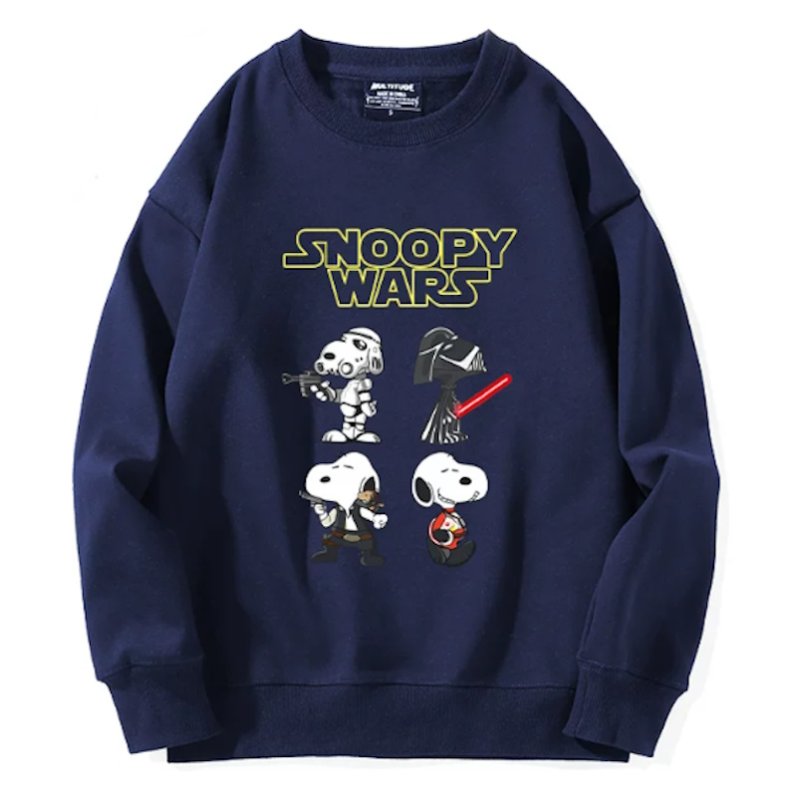 画像3: Snoopy Wars x Star Wars Print Sweatshirt ユニセックス 男女兼用 スヌーピーウォーズ×スターウォーズプリント スウェットトレーナー (3)