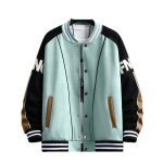 画像3: Hip-hop boy print Two-tone varsity jacket uniform jacket blouson  ユニセックス 男女兼用ヒップホップボーイプリント バイカラー スタジアムジャンパー スタジャンジャケット ブルゾン (3)