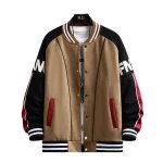 画像4: Hip-hop boy print Two-tone varsity jacket uniform jacket blouson  ユニセックス 男女兼用ヒップホップボーイプリント バイカラー スタジアムジャンパー スタジャンジャケット ブルゾン (4)