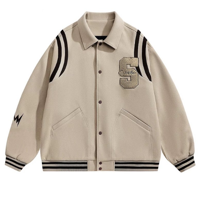 画像2: The Simpsons Embroidered Varsity Jacket baseball uniform jacket blouson ユニセックス男女兼用 シンプソンズ文字刺繍スタジアムジャンパー スタジャン ジャケットブルゾン (2)