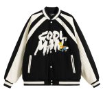 画像1: The Simpsons Embroidered Varsity Jacket baseball uniform jacket blouson ユニセックス男女兼用 シンプソンズバートシンプソンコーデュロイスタジアムジャンパー スタジャン ジャケットブルゾン (1)