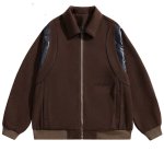 画像3: The Simpsons face embroidery Zip-upJacket baseball uniform jacket blouson ユニセックス男女兼用 シンプソンズ文字顔刺繍ジップアップスタジアムジャンパー スタジャン ジャケットブルゾン (3)