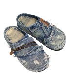 画像3: Unisex Distressed Denim Platform Slide Sandals  Slipper ユニセックス 男女兼用 デニムダメージ厚底  サンダル スリッパ (3)