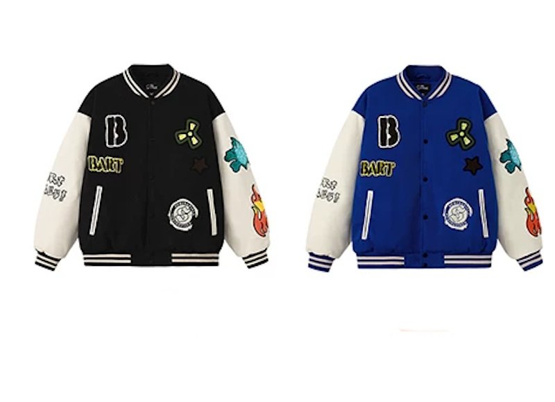 画像5: The Simpsons Skull Bart Simpson Skateboard Embroidery Jacket baseball uniform jacket blouson ユニセックス男女兼用 シンプソンズスカルバートシンプソンスケボー刺繍スタジアムジャンパー スタジャン ジャケットブルゾン (5)