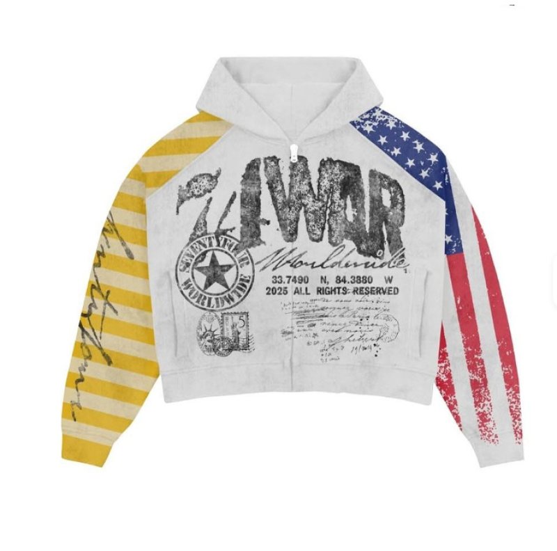 画像5: American Retro-Vintage Style Print Zip-Up Hoodie　ユニセックス 男女兼用アメリカンレトロヴィンテージスタイルプリント ジップアップフーディパーカースウェット (5)