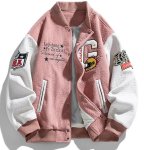 画像6: Suede racing NO23 x Porsche embroidery stadium jacket baseball uniform jacket blouson ユニセックス男女兼用 スエードレーシングNO23×ポルシェ刺繍スタジアムジャンパー スタジャン ジャケットブルゾン (6)