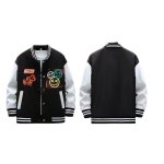 画像3: KAWS Smile Sweat Varsity Jacket stadium jacket baseball uniform jacket blouson ユニセックス男女兼用 カウズスマイルスウェットスタジアムジャンパー スタジャン ジャケットブルゾン (3)
