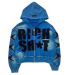 画像2: Letter-print hip-hop  Retro-Vintage Style  Zip-Up Hoodie　ユニセックス 男女兼用アメリカンレトロヴィンテージスタイルレタープリント ジップアップフーディパーカースウェット (2)