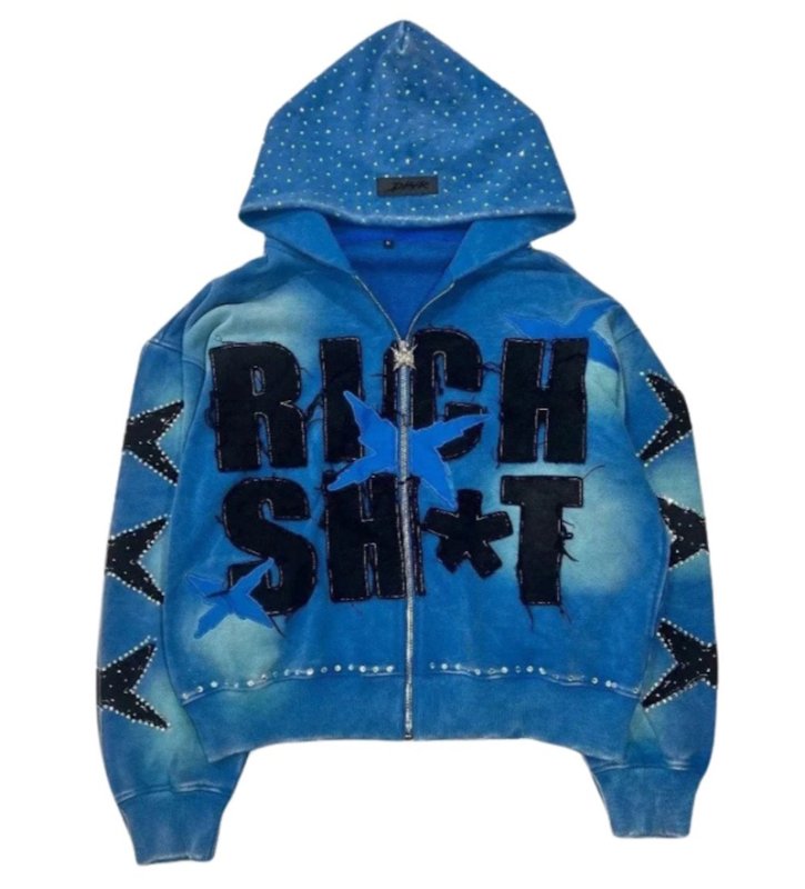 画像2: Letter-print hip-hop  Retro-Vintage Style  Zip-Up Hoodie　ユニセックス 男女兼用アメリカンレトロヴィンテージスタイルレタープリント ジップアップフーディパーカースウェット (2)