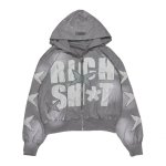 画像1: Letter-print hip-hop  Retro-Vintage Style  Zip-Up Hoodie　ユニセックス 男女兼用アメリカンレトロヴィンテージスタイルレタープリント ジップアップフーディパーカースウェット (1)
